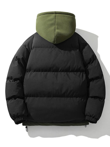 Warm Men's Puffer Hooded Jacket Coat