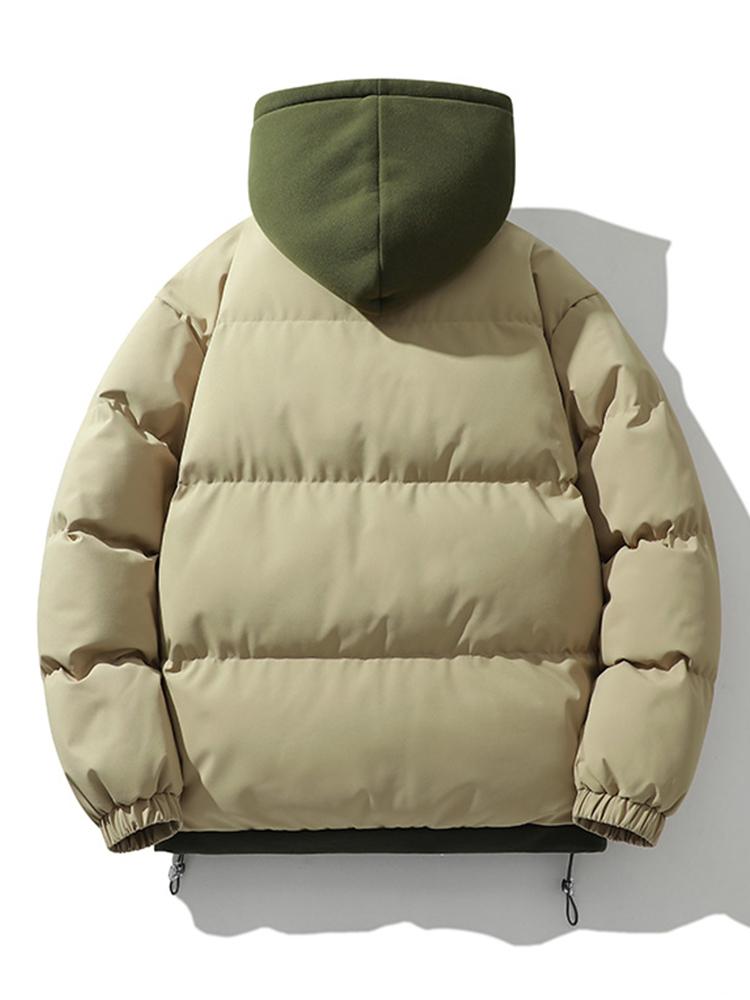 Warm Men's Puffer Hooded Jacket Coat