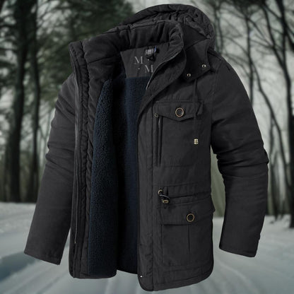 Warm Fleece Lined Men's Winter Parka Coat - OutfitLondon