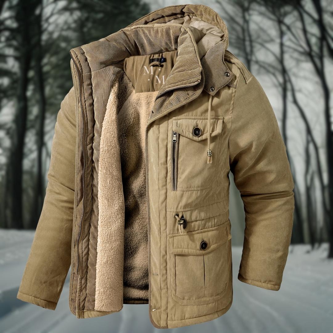 Warm Fleece Lined Men's Winter Parka Coat