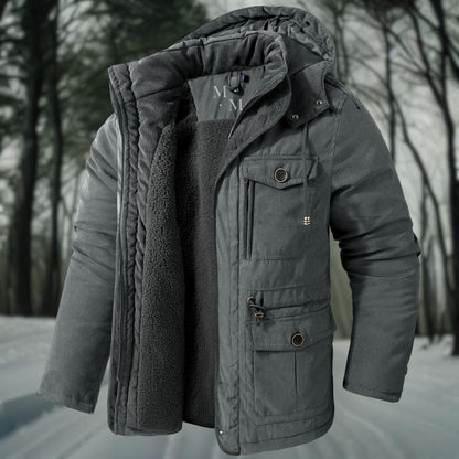 Warm Fleece Lined Men's Winter Parka Coat
