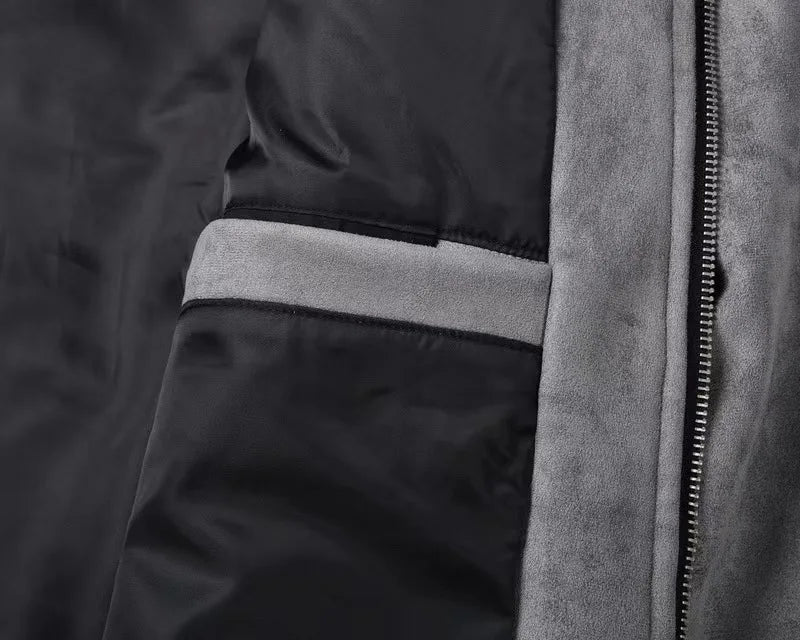 Relaxed Fit Suede Leather Mens Jacket