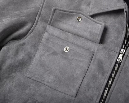 Relaxed Fit Suede Leather Mens Jacket