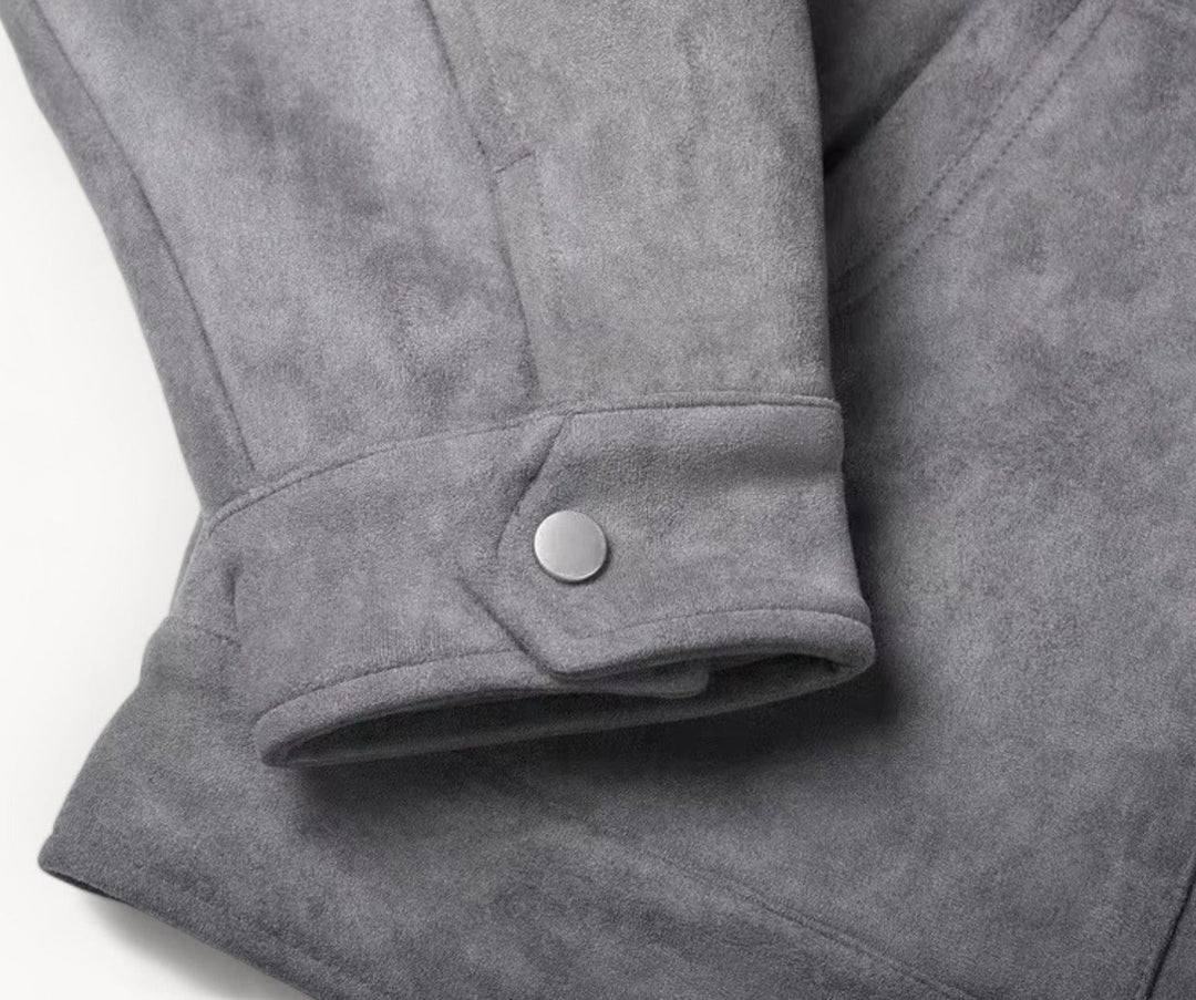 Relaxed Fit Suede Leather Mens Jacket