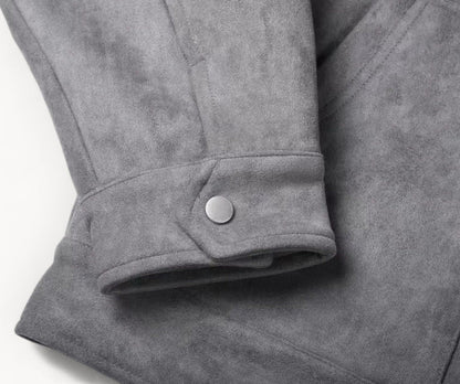 Relaxed Fit Suede Leather Mens Jacket