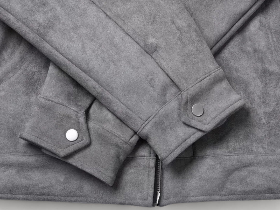 Relaxed Fit Suede Leather Mens Jacket