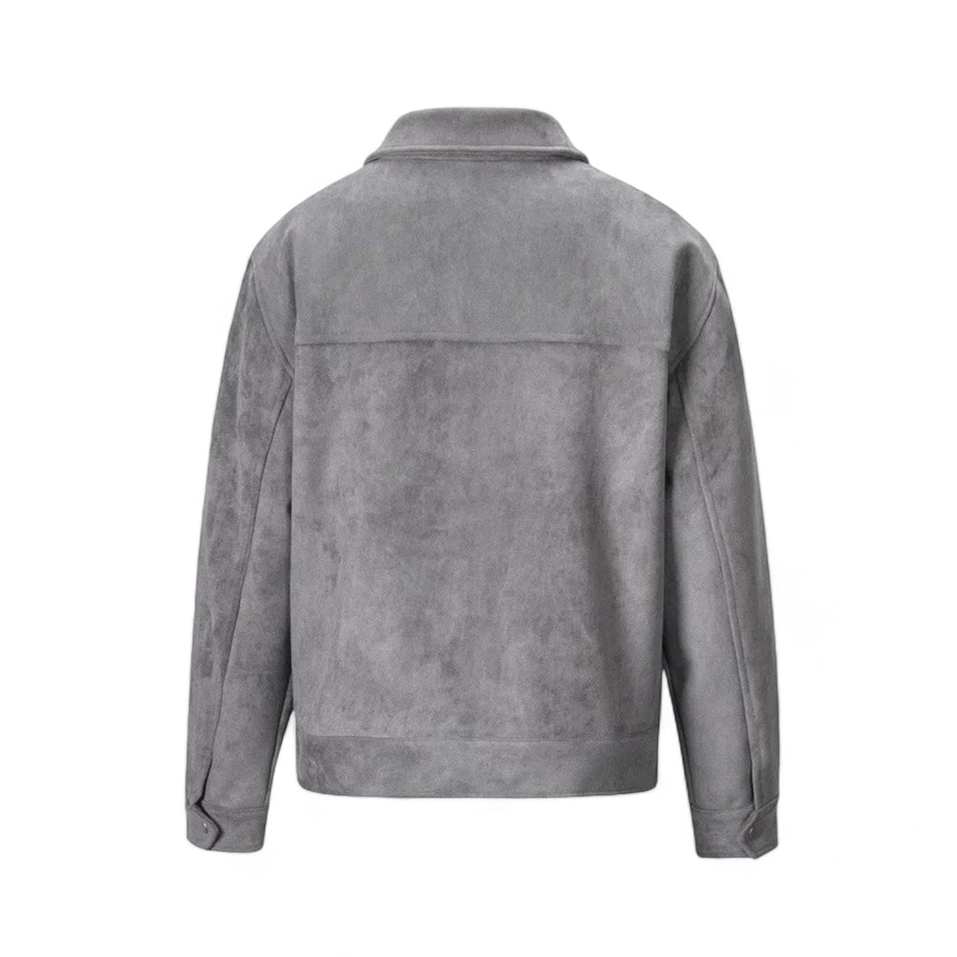 Relaxed Fit Suede Leather Mens Jacket
