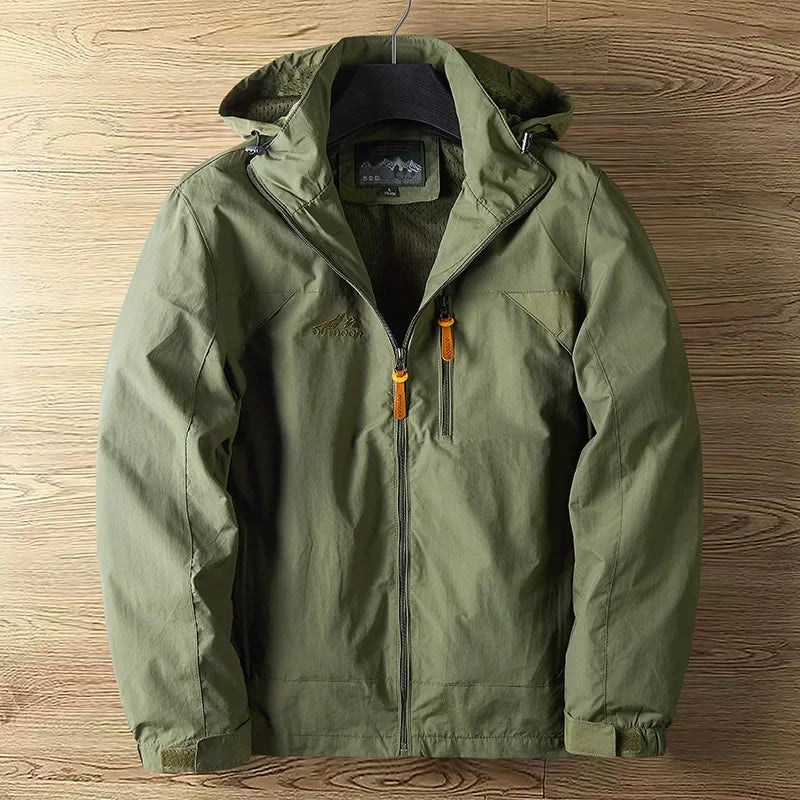 Waterproof Mens Hooded Windbreaker Jacket