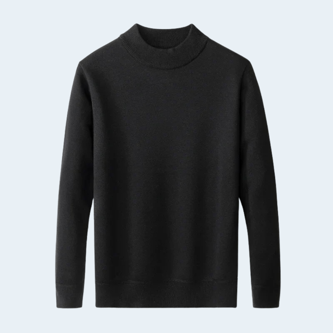 Luxury Mens Classic Crew Neck Wool Sweater