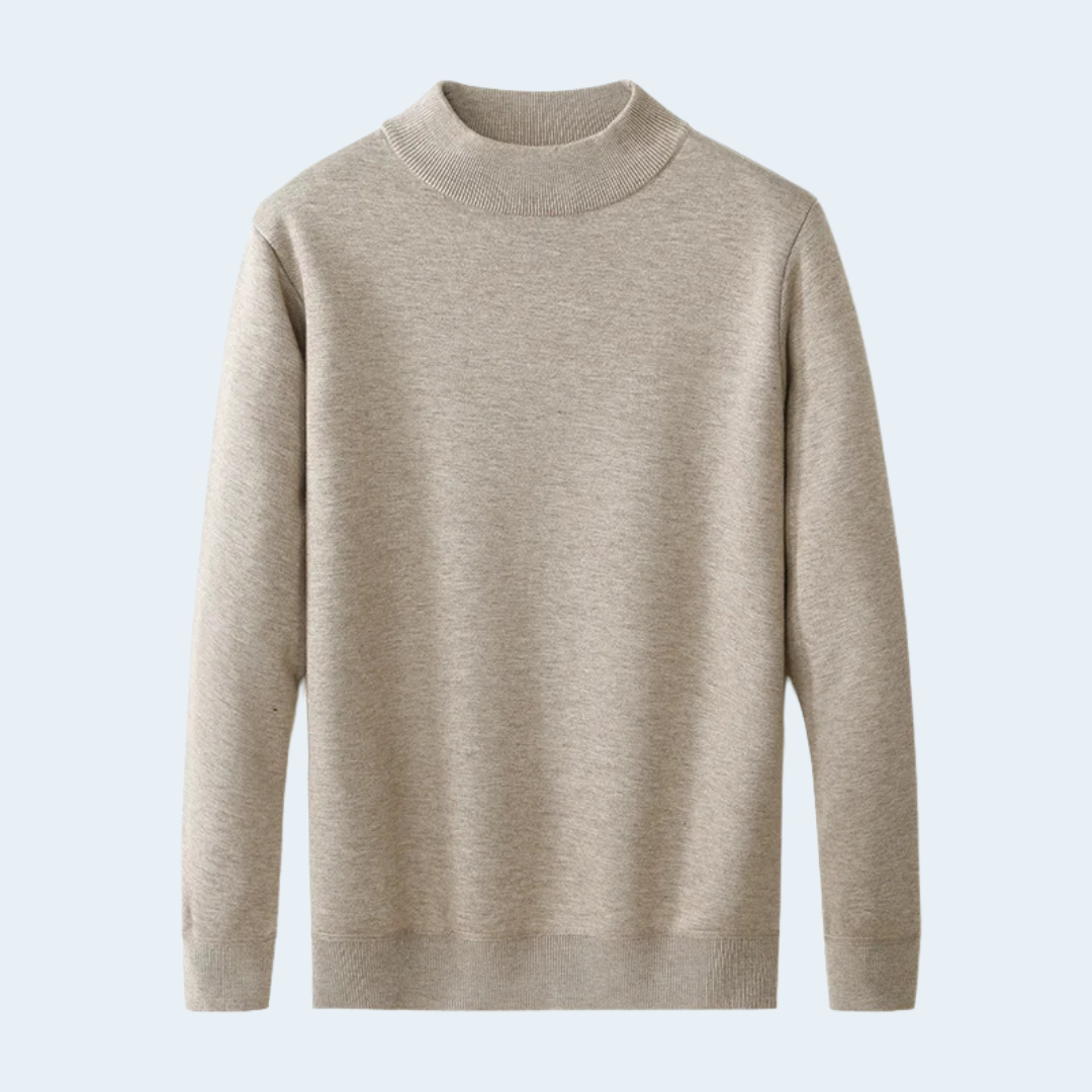 Luxury Mens Classic Crew Neck Wool Sweater