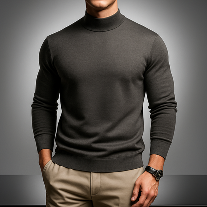 Luxury Mens Classic Crew Neck Wool Sweater