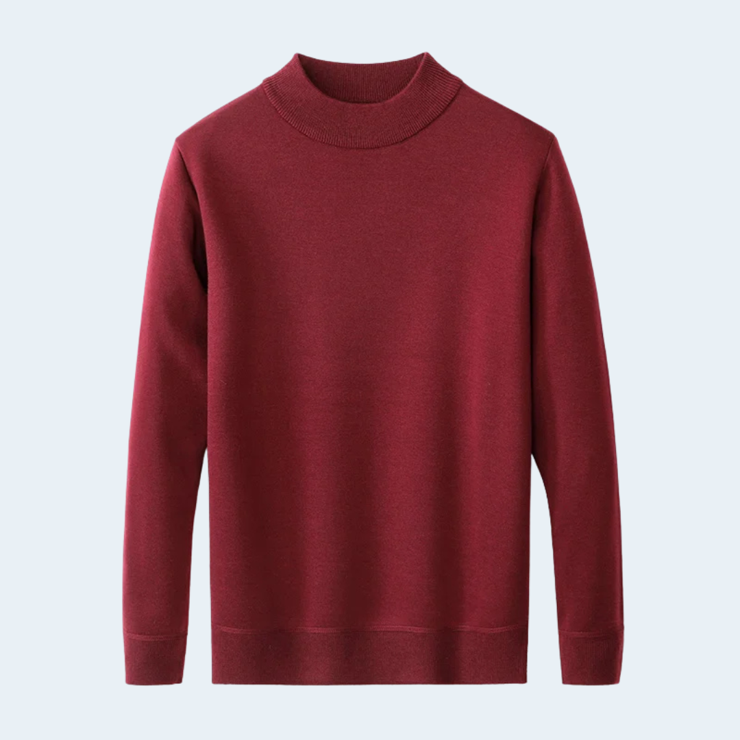 Luxury Mens Classic Crew Neck Wool Sweater