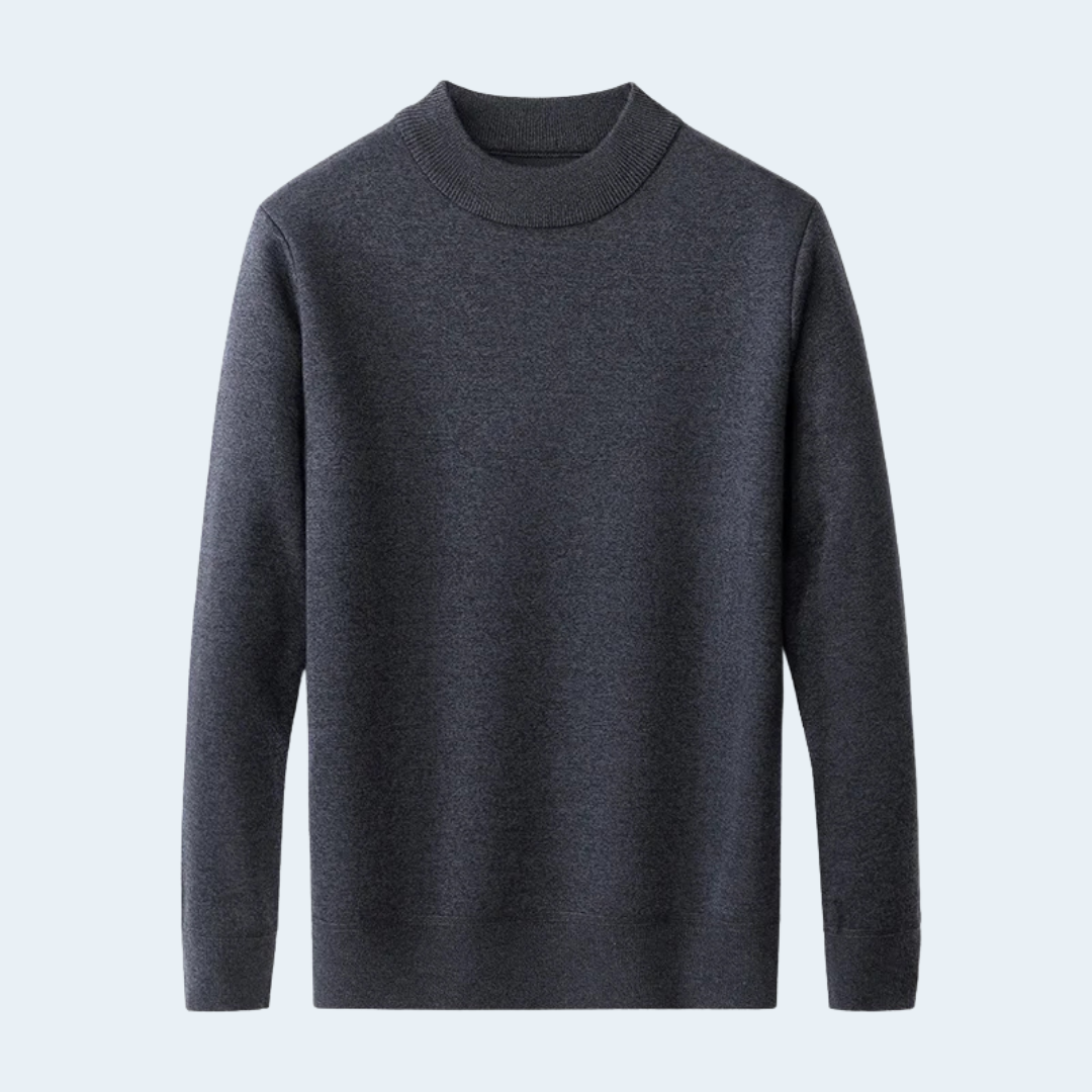 Luxury Mens Classic Crew Neck Wool Sweater