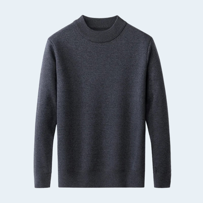 Luxury Mens Classic Crew Neck Wool Sweater