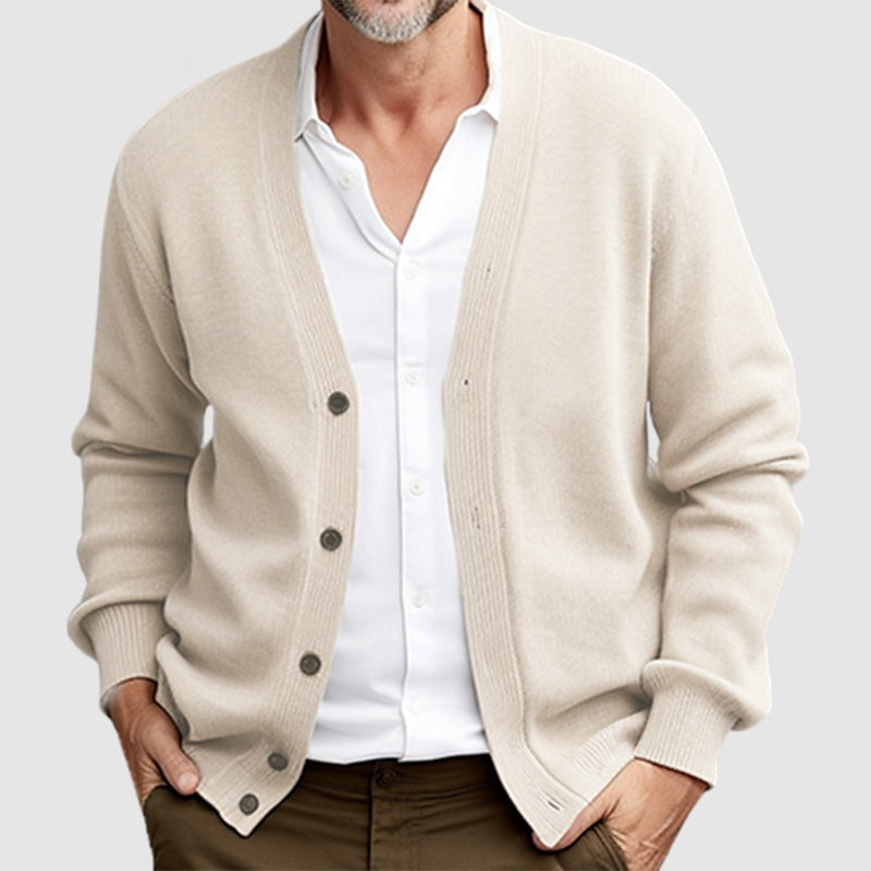 Preston Men's Long Sleeve Cardigan Sweater