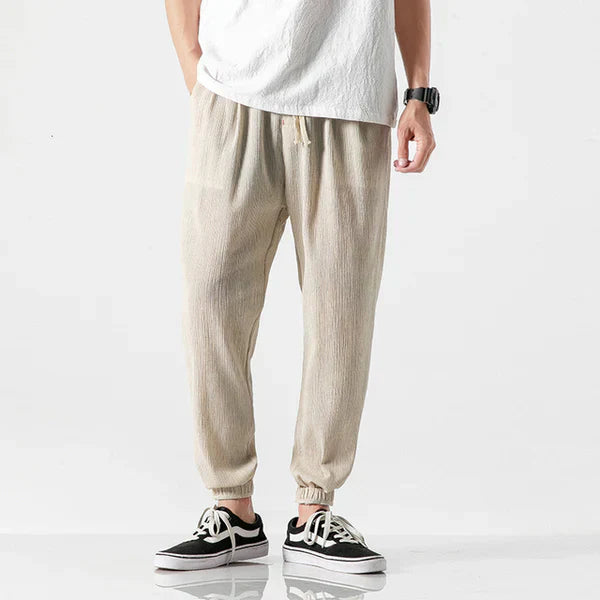 Classic Retro Linen Trousers - OutfitLondon