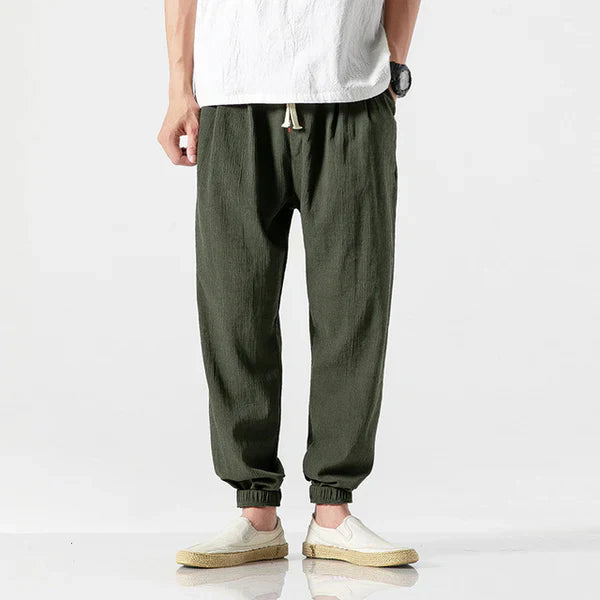 Classic Retro Linen Trousers