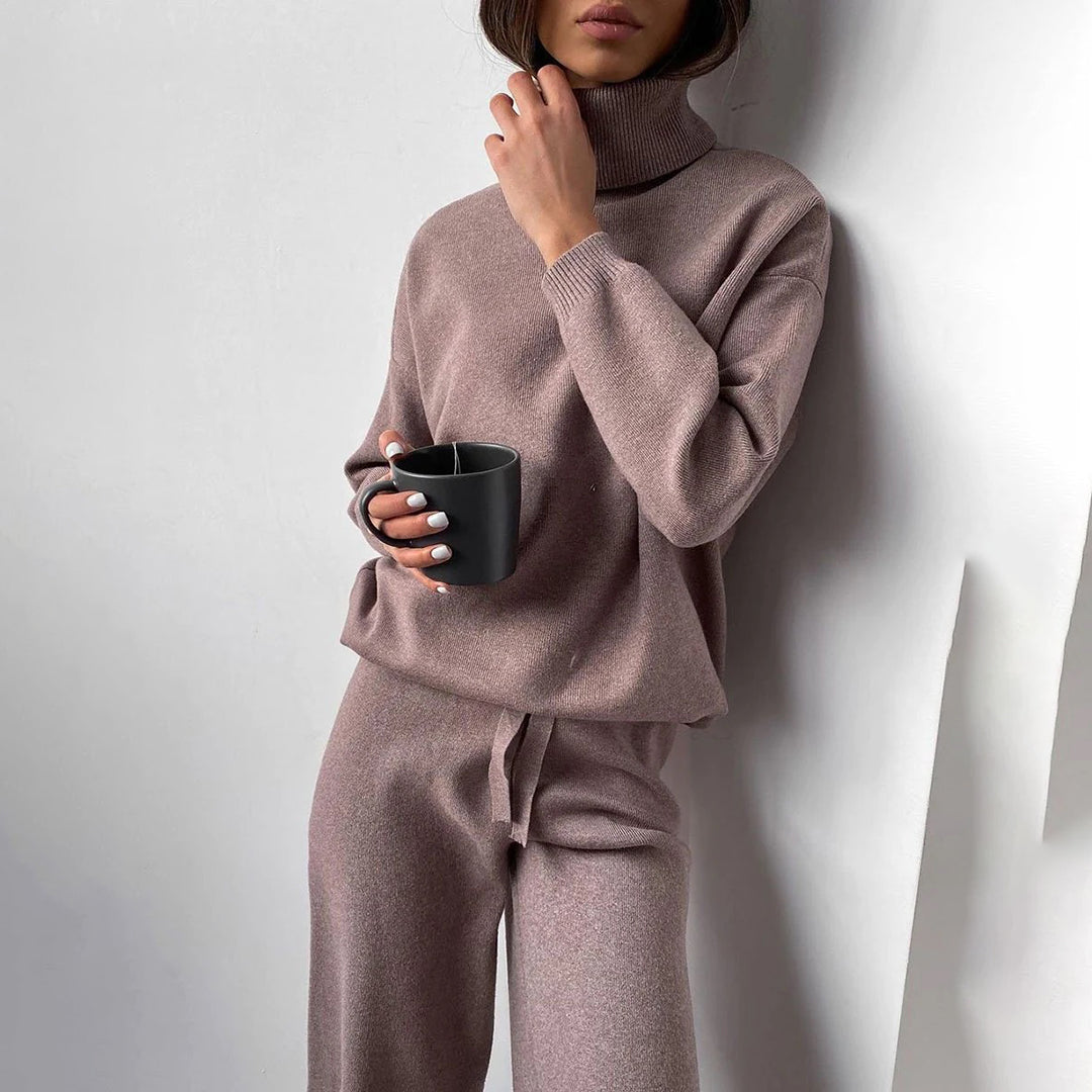 Warm Women's Knit Sweater Set