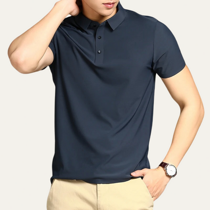 Men's Athletic Golf Polo Shirt with Classic Collar