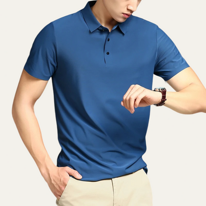 Men's Athletic Golf Polo Shirt with Classic Collar