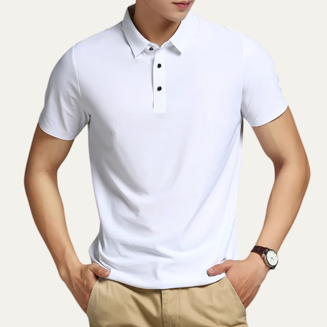 Men's Athletic Golf Polo Shirt with Classic Collar