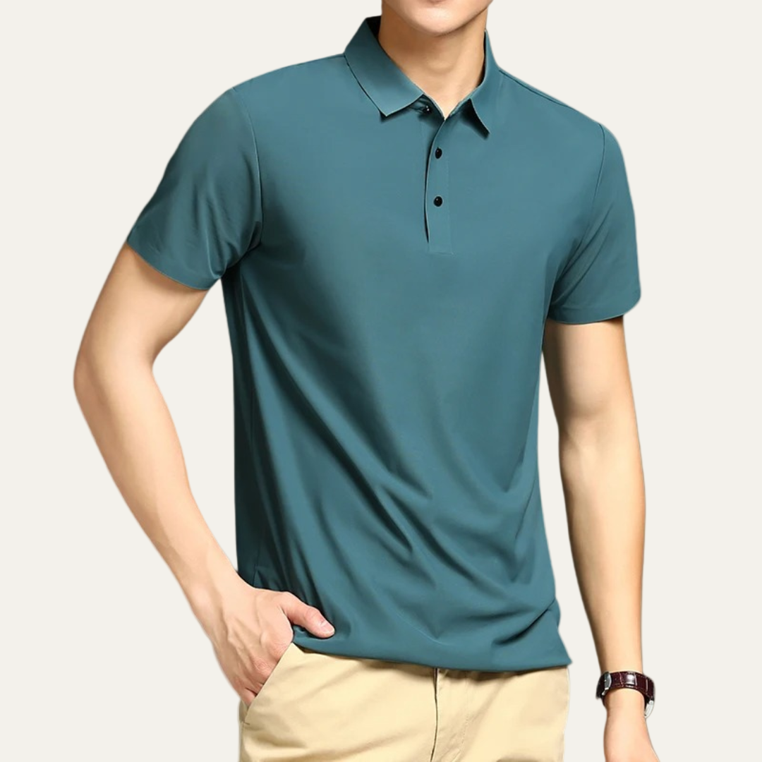 Men's Athletic Golf Polo Shirt with Classic Collar