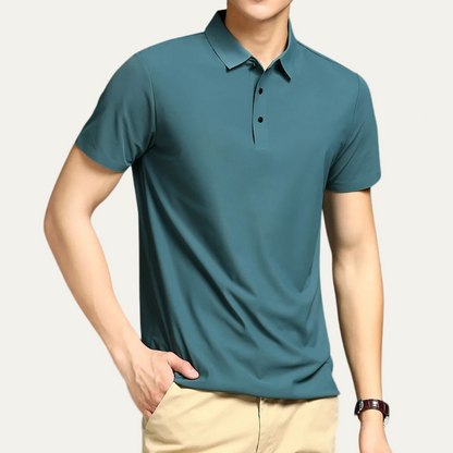 Men's Athletic Golf Polo Shirt with Classic Collar