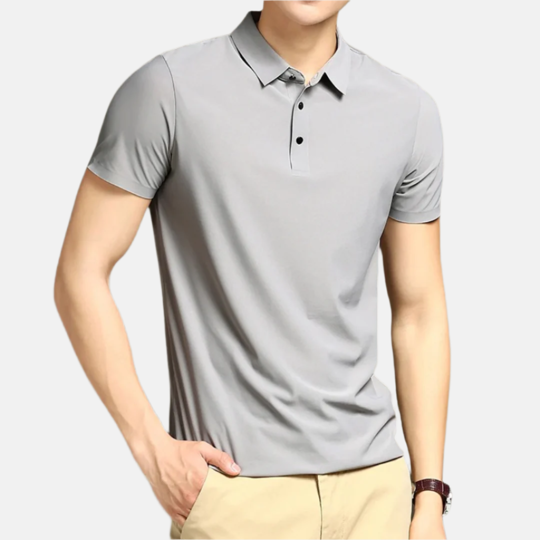 Men's Athletic Golf Polo Shirt with Classic Collar
