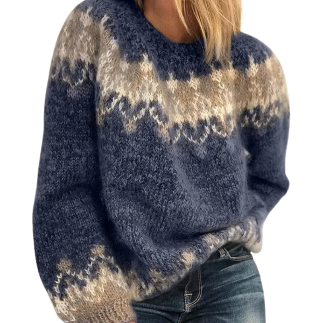 Warm Icelandic Chunky Knit Sweater - OutfitLondon