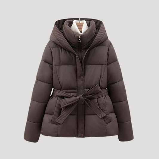 Women's Short Padded Down Filled Parka Jacket - OutfitLondon