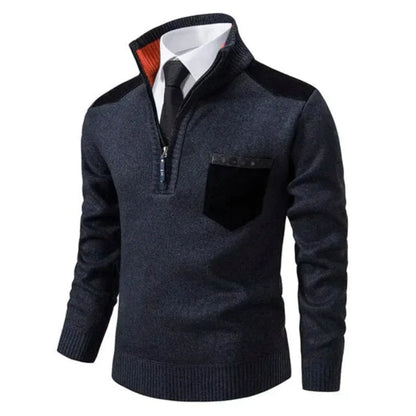 Warm Half Zip Neck Winter Sweater
