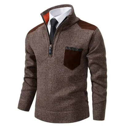 Warm Half Zip Neck Winter Sweater