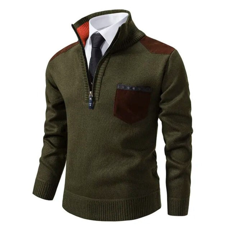 Cozy Crew Neck Sweater with Pocket