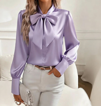 Chic Fall Puff Sleeve Lady Blouse