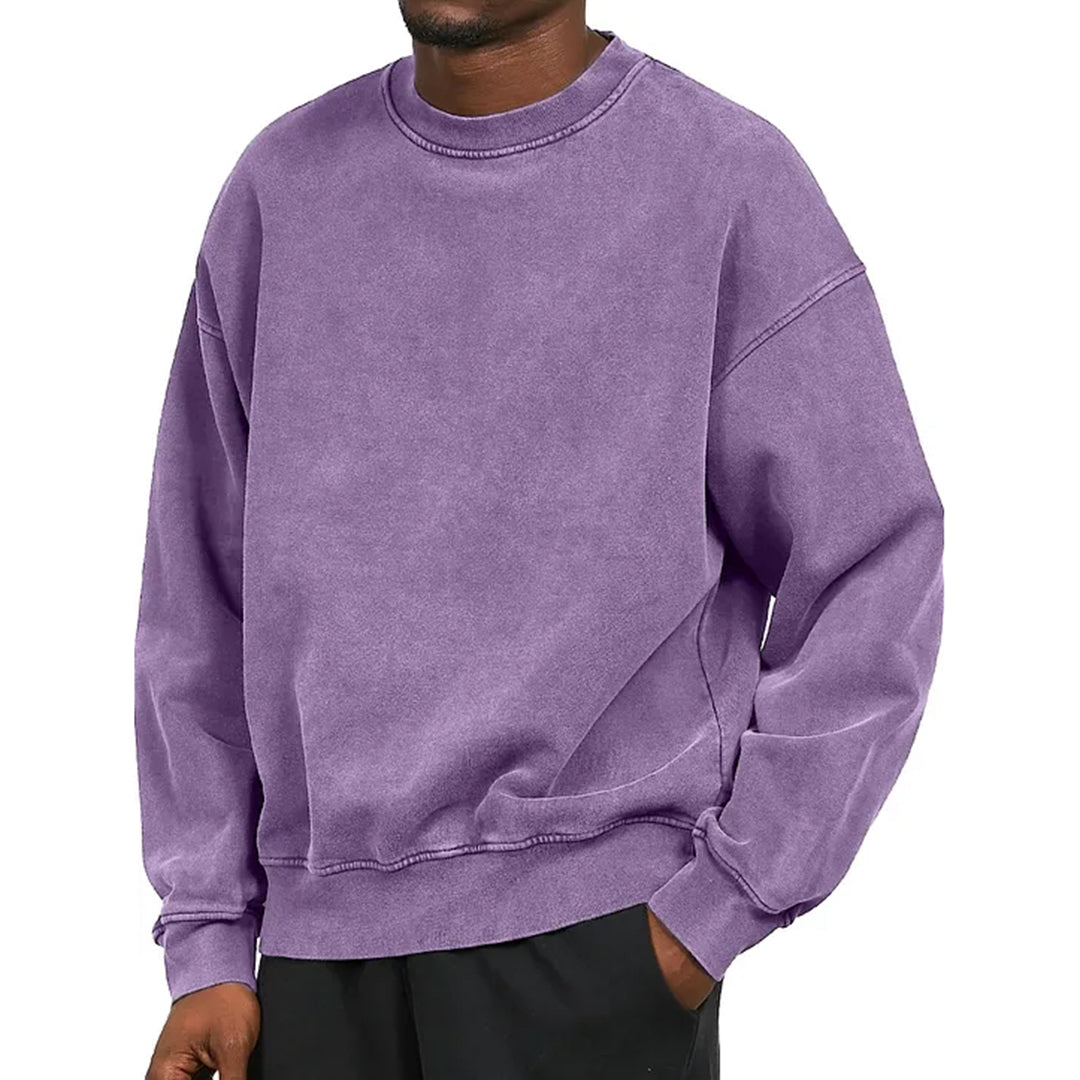 Warm Comfortable Men's Crew Neck Sweater