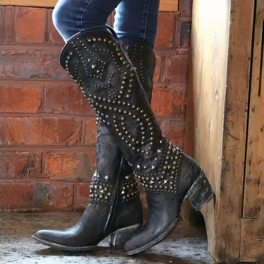 Trendy Ankle Boots – Faux Leather – Buckle Detail – Block Heel - OutfitLondon