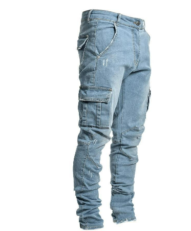 Men's Slim Fit Cargo Trousers by Julio - OutfitLondon