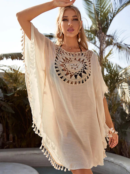 Lightweight Floral Beach Cover Up Dress - OutfitLondon