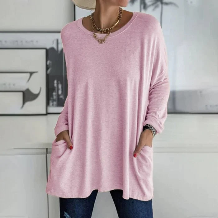 Women's Cozy Fall Long Sleeve Tunic Top