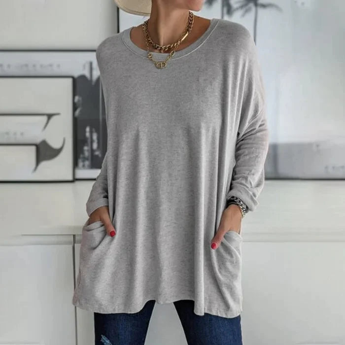 Women's Cozy Fall Long Sleeve Tunic Top