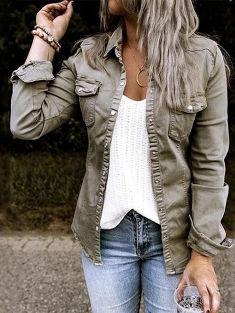 Classic Women's Blue Denim Jacket - OutfitLondon