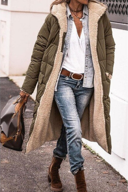 Warm Women's Down Long Winter Coat - OutfitLondon