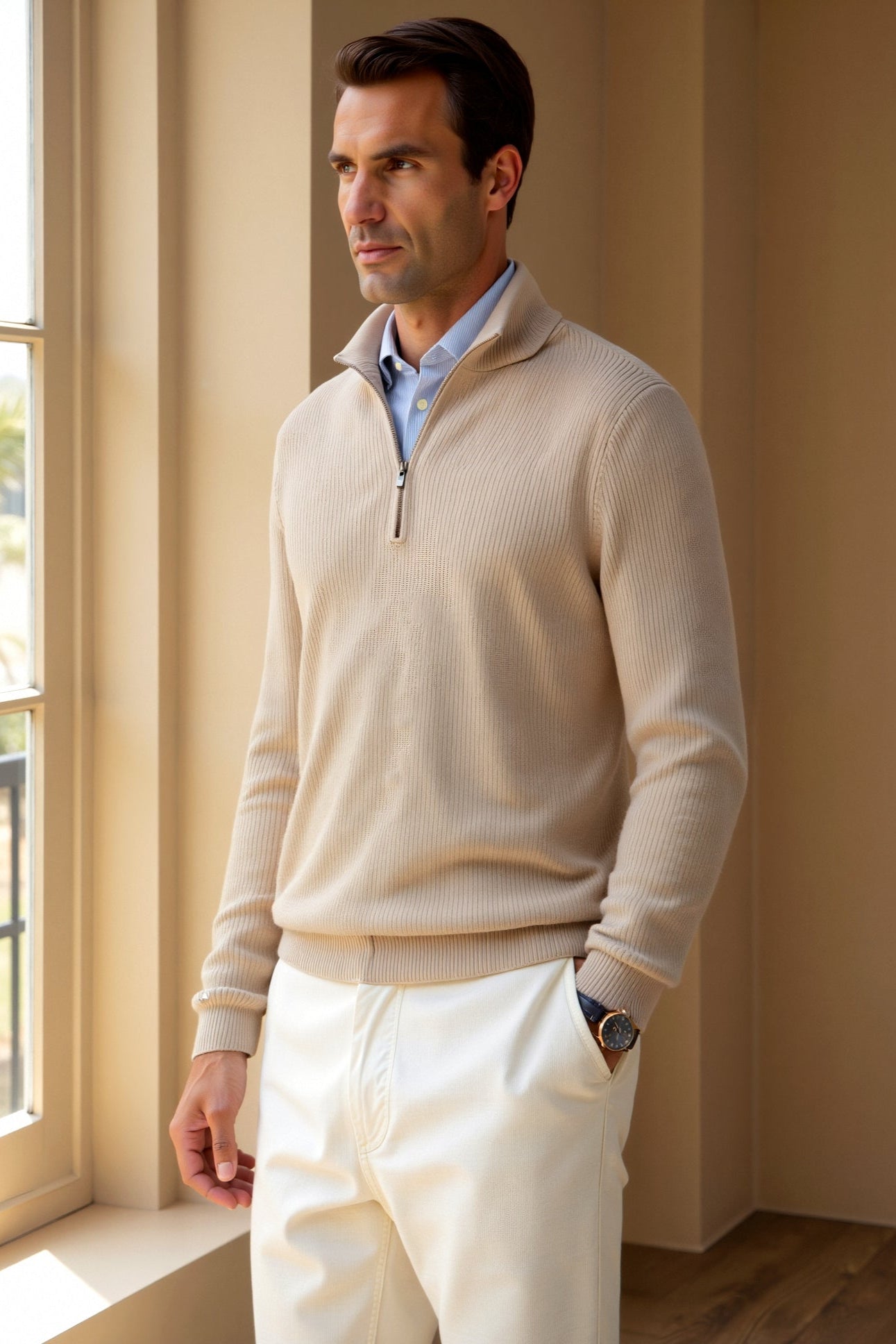 Cozy Quarter Zip Pullover Sweater