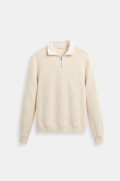 Cozy Quarter Zip Pullover Sweater - OutfitLondon