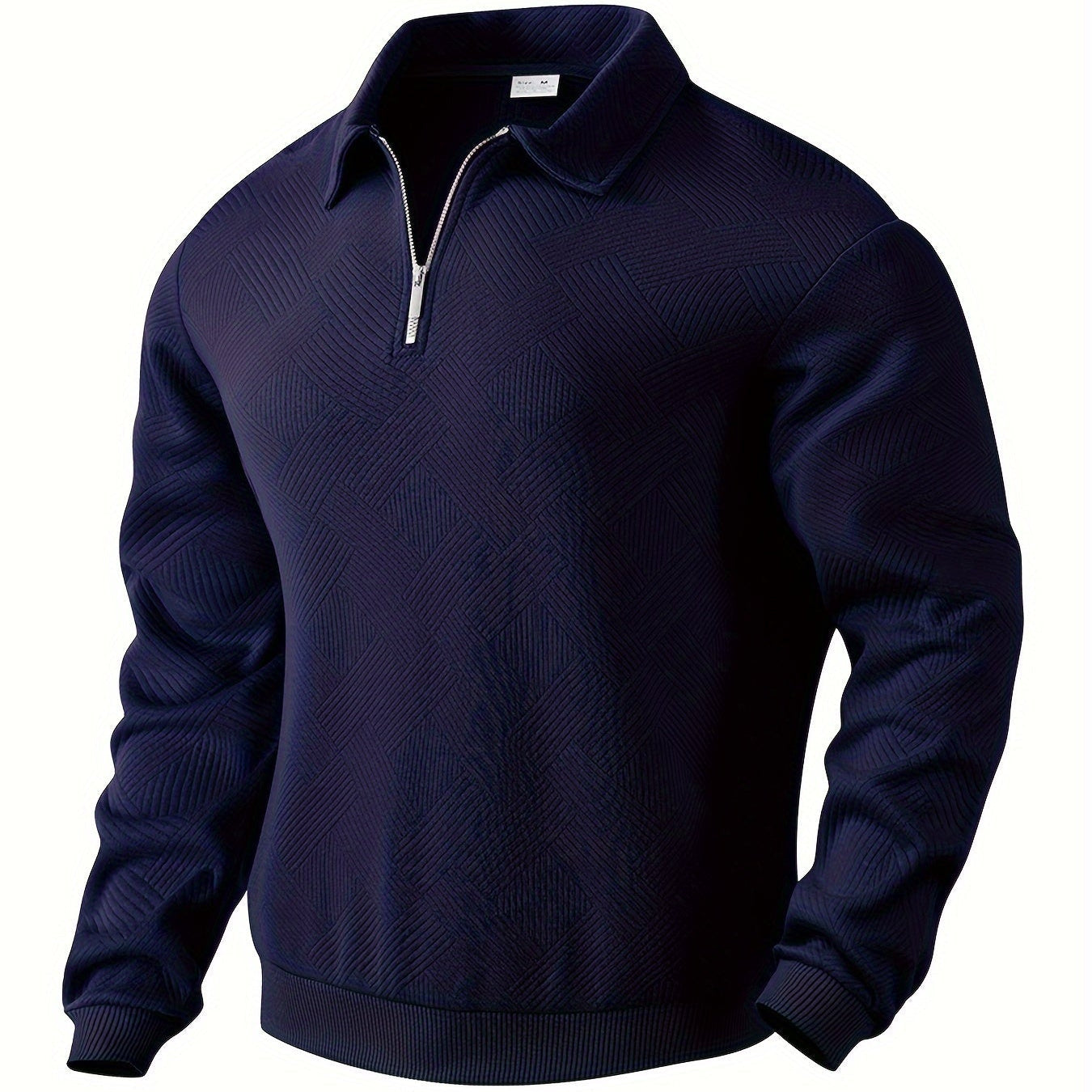 Classic Crew Neck Quarter Zip Sweater
