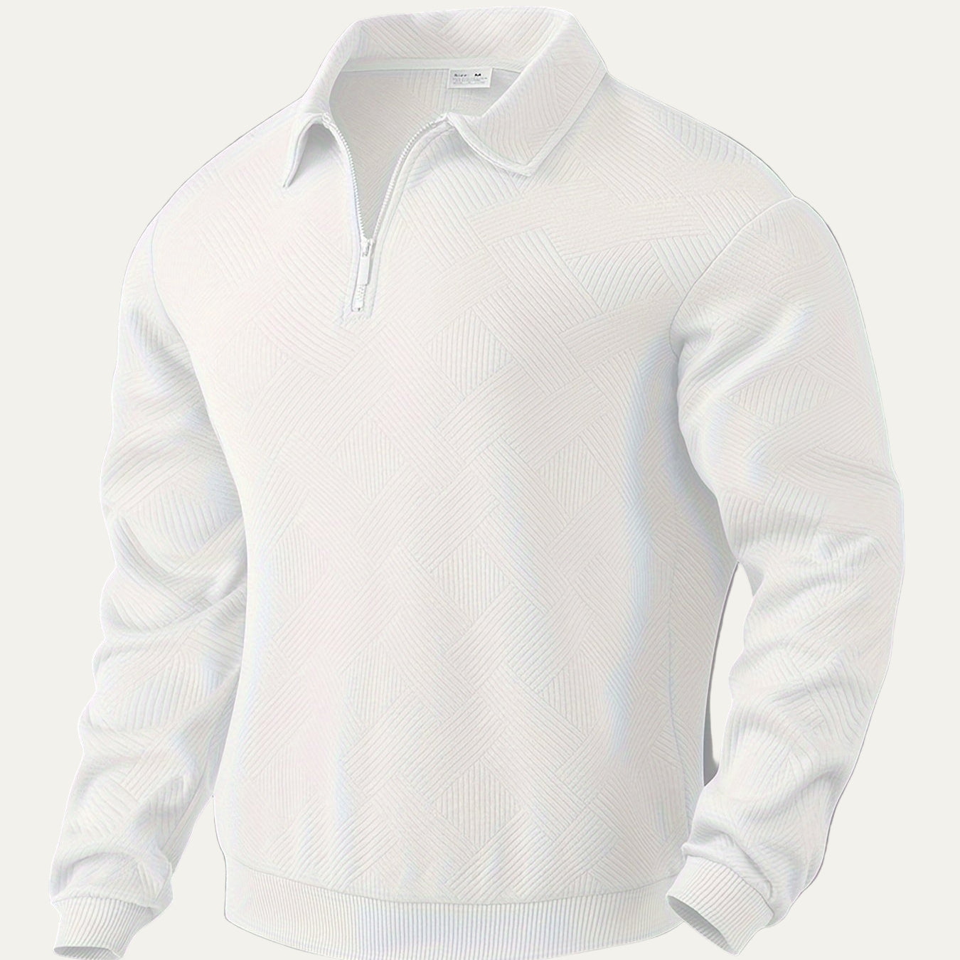 Men's Thick Quarter Zip Fleece Polo Sweater