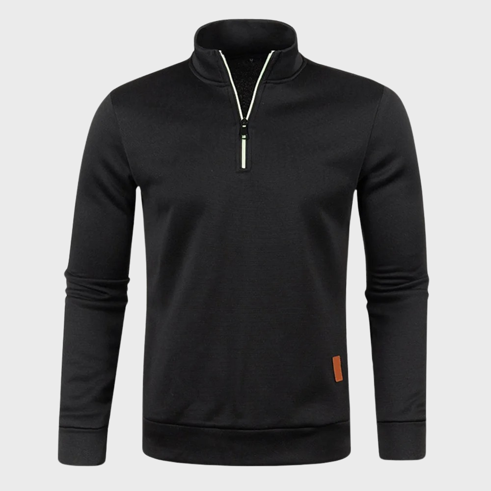 Relaxed Fit Quarter Zip Fleece Pullover
