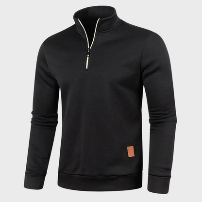 Men's Grey Quarter Zip Sweatshirt Pullover
