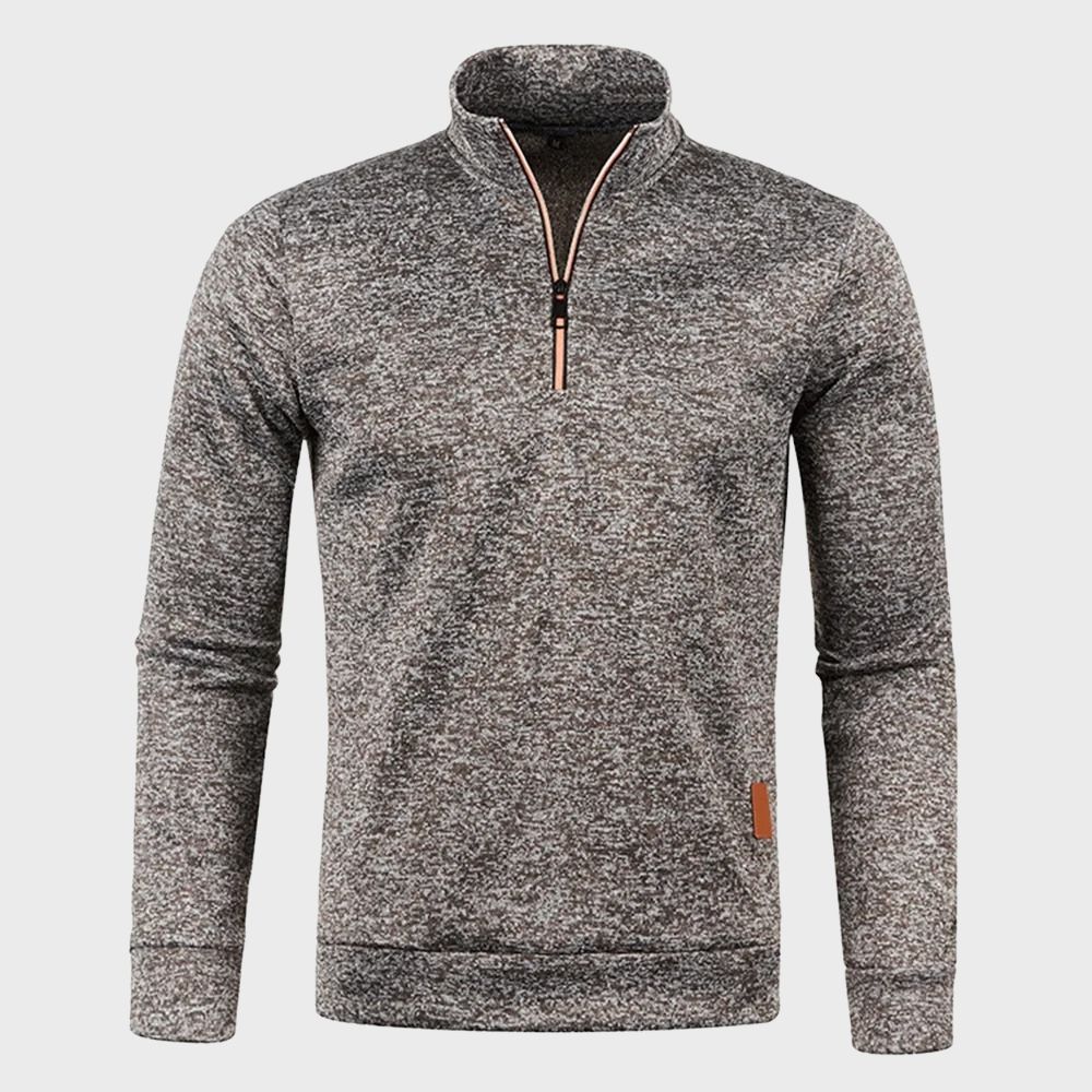 Men's Grey Quarter Zip Sweatshirt Pullover