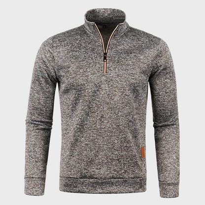 Men's Grey Quarter Zip Sweatshirt Pullover